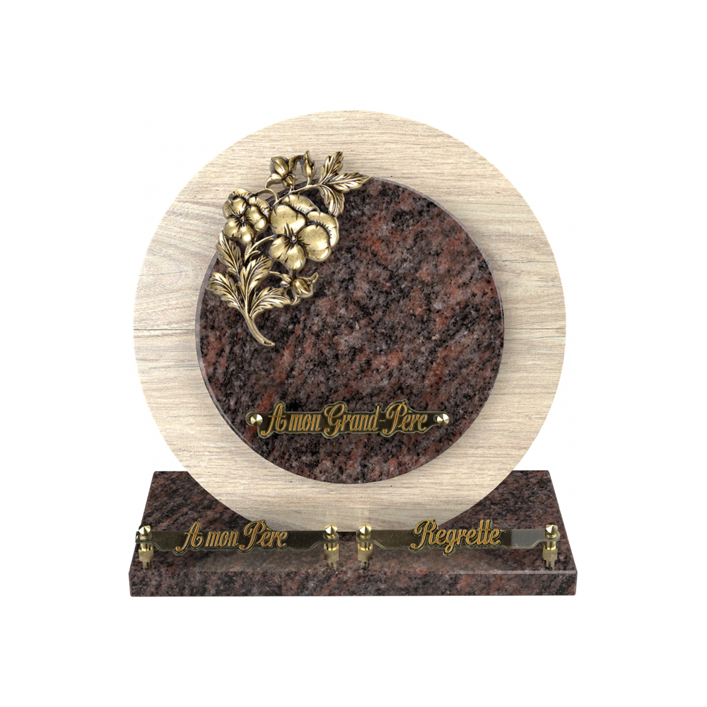 Plaque funéraire DURAMEN – Plaques Funéraires Créations® – vue complémentaire