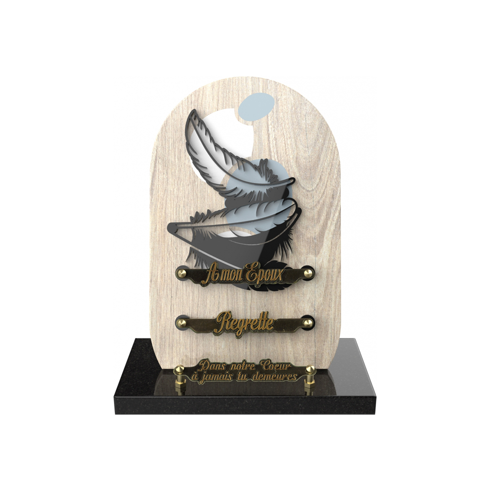 Plaque funéraire VERSET – Plaques Funéraires Créations® – vue complémentaire