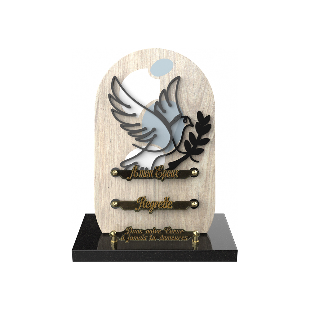 Plaque funéraire VERSET – Plaques Funéraires Créations® – vue complémentaire