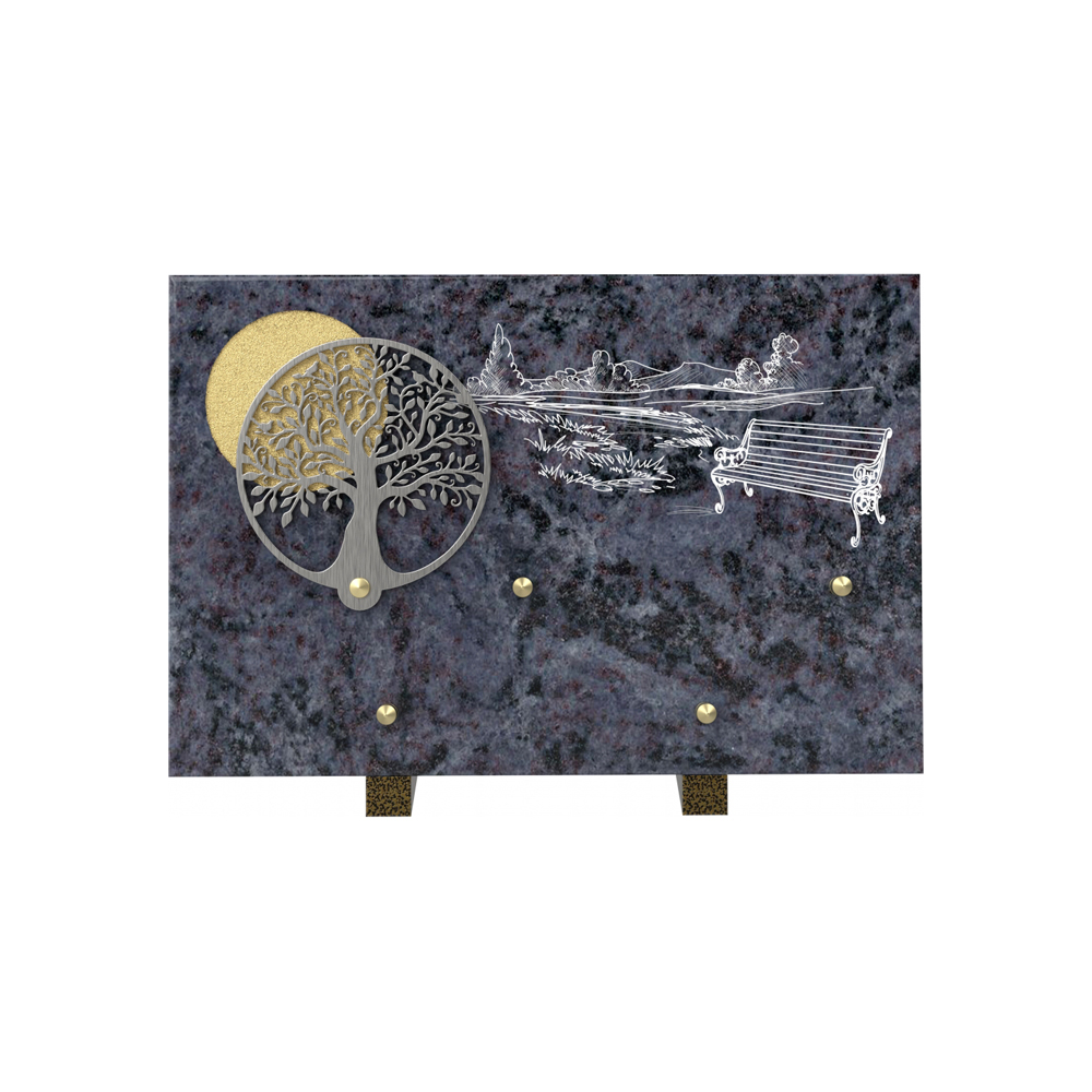 Plaque funéraire SOMPTUEUX – Plaques Funéraires Créations® – vue complémentaire