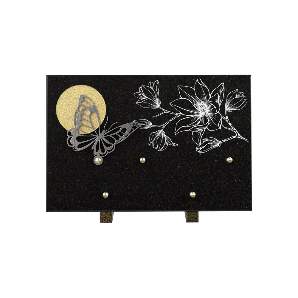 Plaque funéraire SOMPTUEUX – Plaques Funéraires Créations® – vue complémentaire