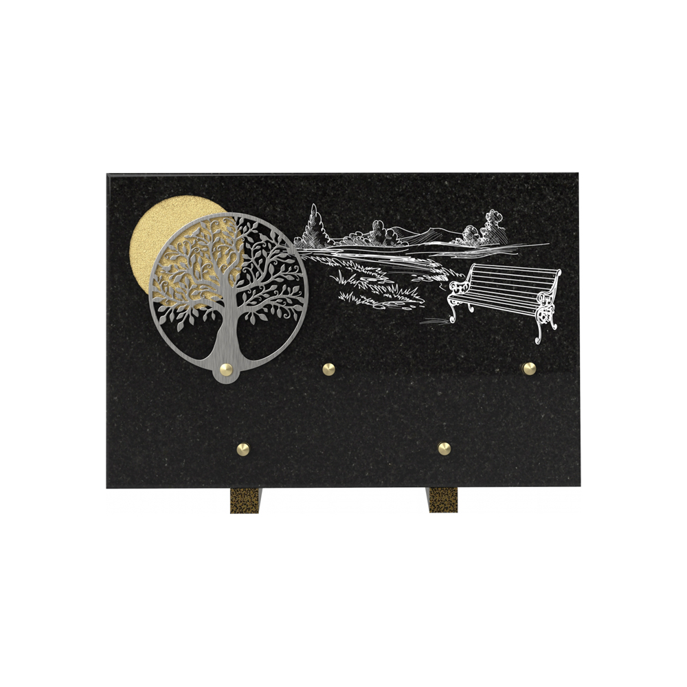 Plaque funéraire SOMPTUEUX – Plaques Funéraires Créations® – vue complémentaire