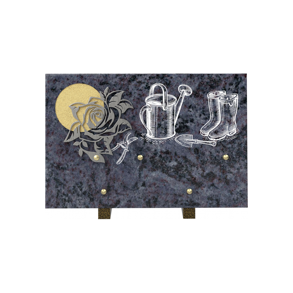 Plaque funéraire SOMPTUEUX – Plaques Funéraires Créations® – vue complémentaire