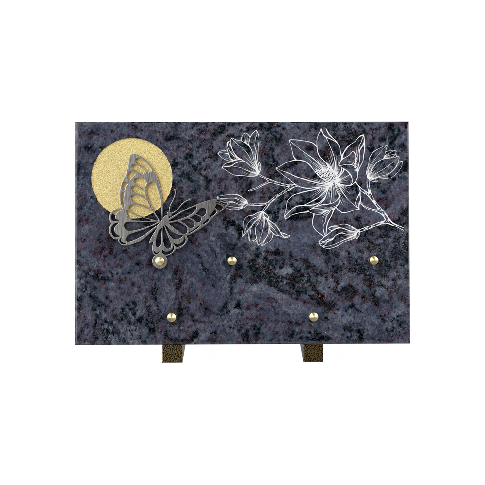 Plaque funéraire SOMPTUEUX – Plaques Funéraires Créations® – vue complémentaire