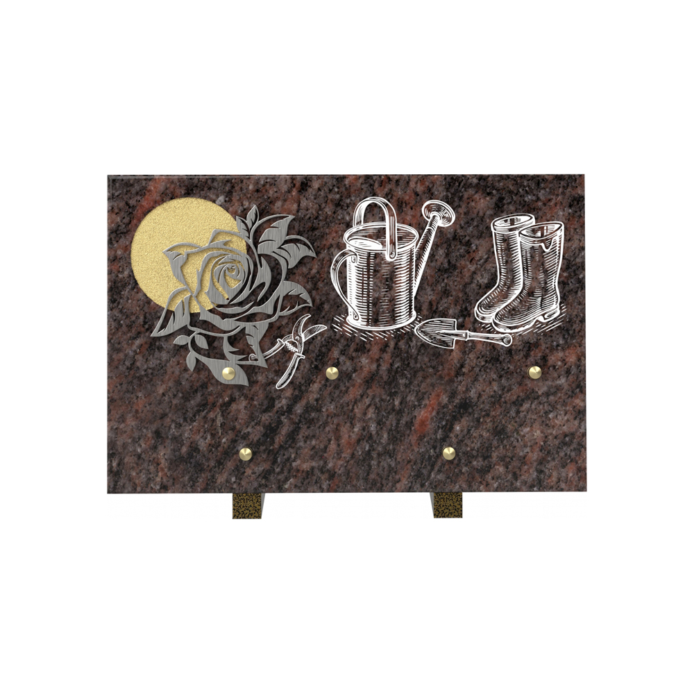 Plaque funéraire SOMPTUEUX – Plaques Funéraires Créations® – vue complémentaire