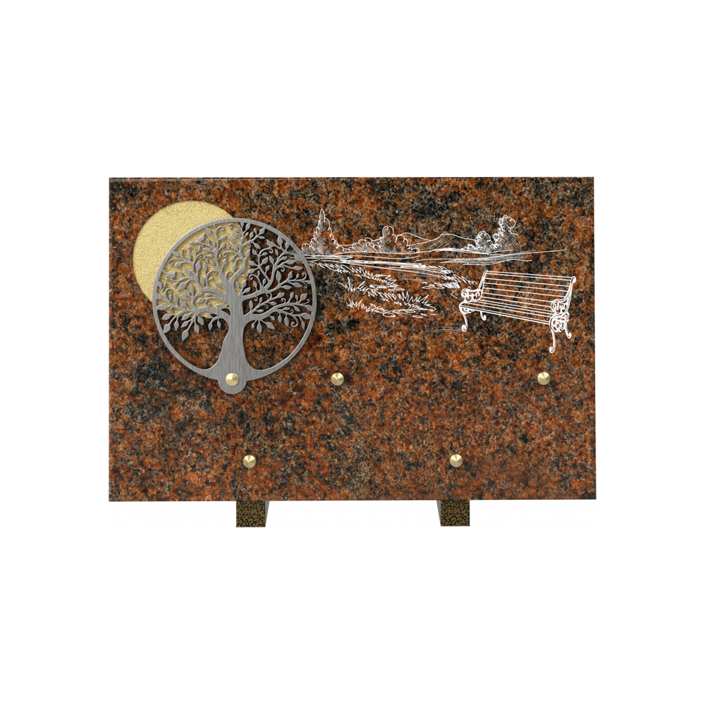 Plaque funéraire SOMPTUEUX – Plaques Funéraires Créations® – vue complémentaire