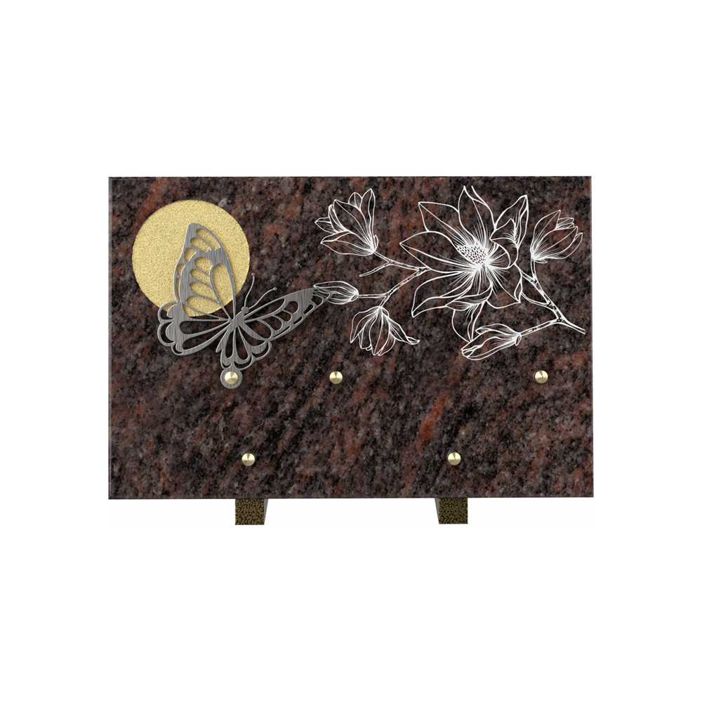 Plaque funéraire SOMPTUEUX – Plaques Funéraires Créations® – vue complémentaire