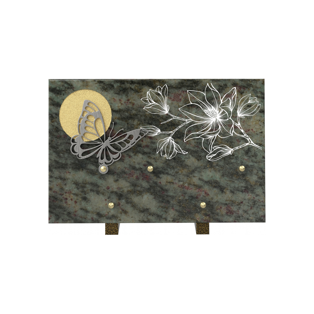 Plaque funéraire SOMPTUEUX – Plaques Funéraires Créations® – vue complémentaire