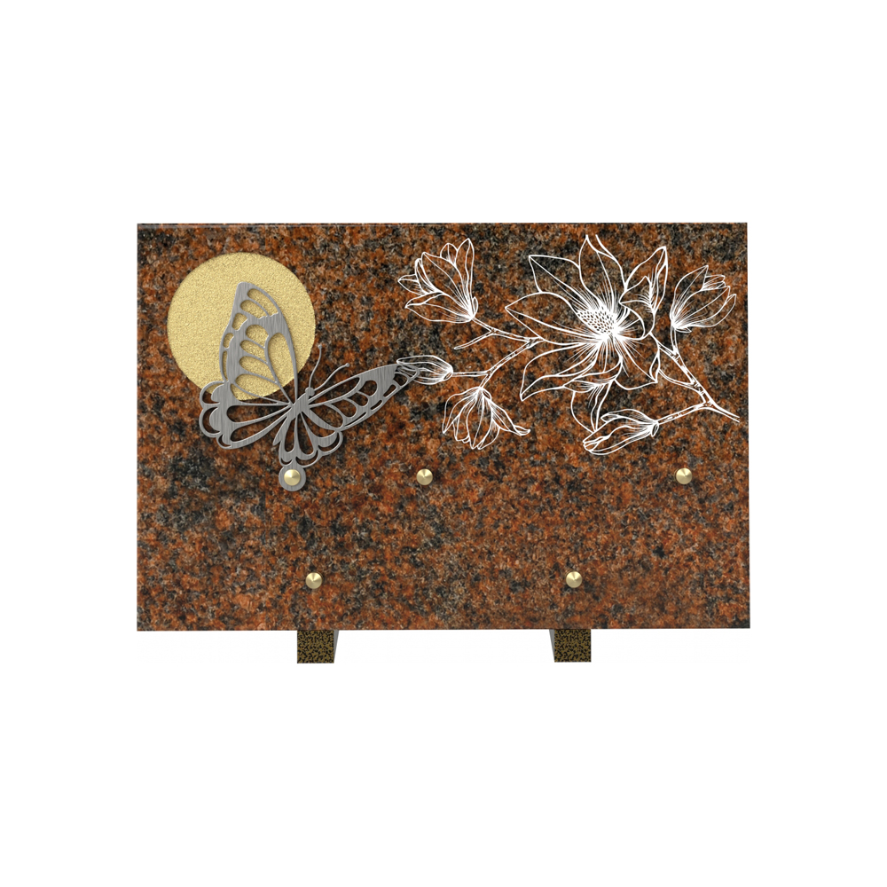Plaque funéraire SOMPTUEUX – Plaques Funéraires Créations® – vue complémentaire