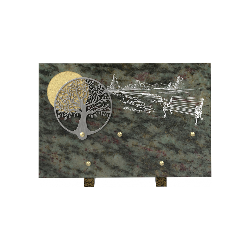Plaque funéraire SOMPTUEUX – Plaques Funéraires Créations® – vue complémentaire