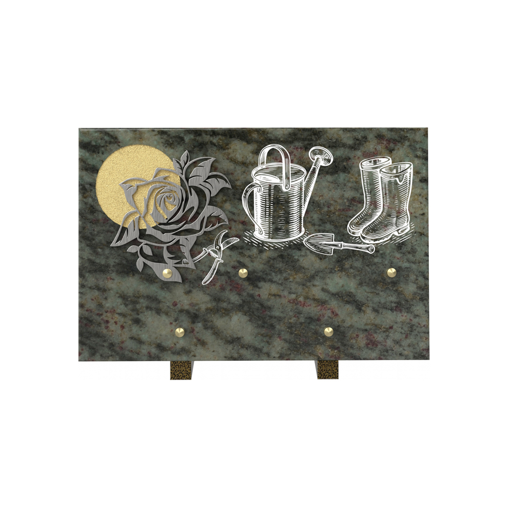 Plaque funéraire SOMPTUEUX – Plaques Funéraires Créations® – vue complémentaire