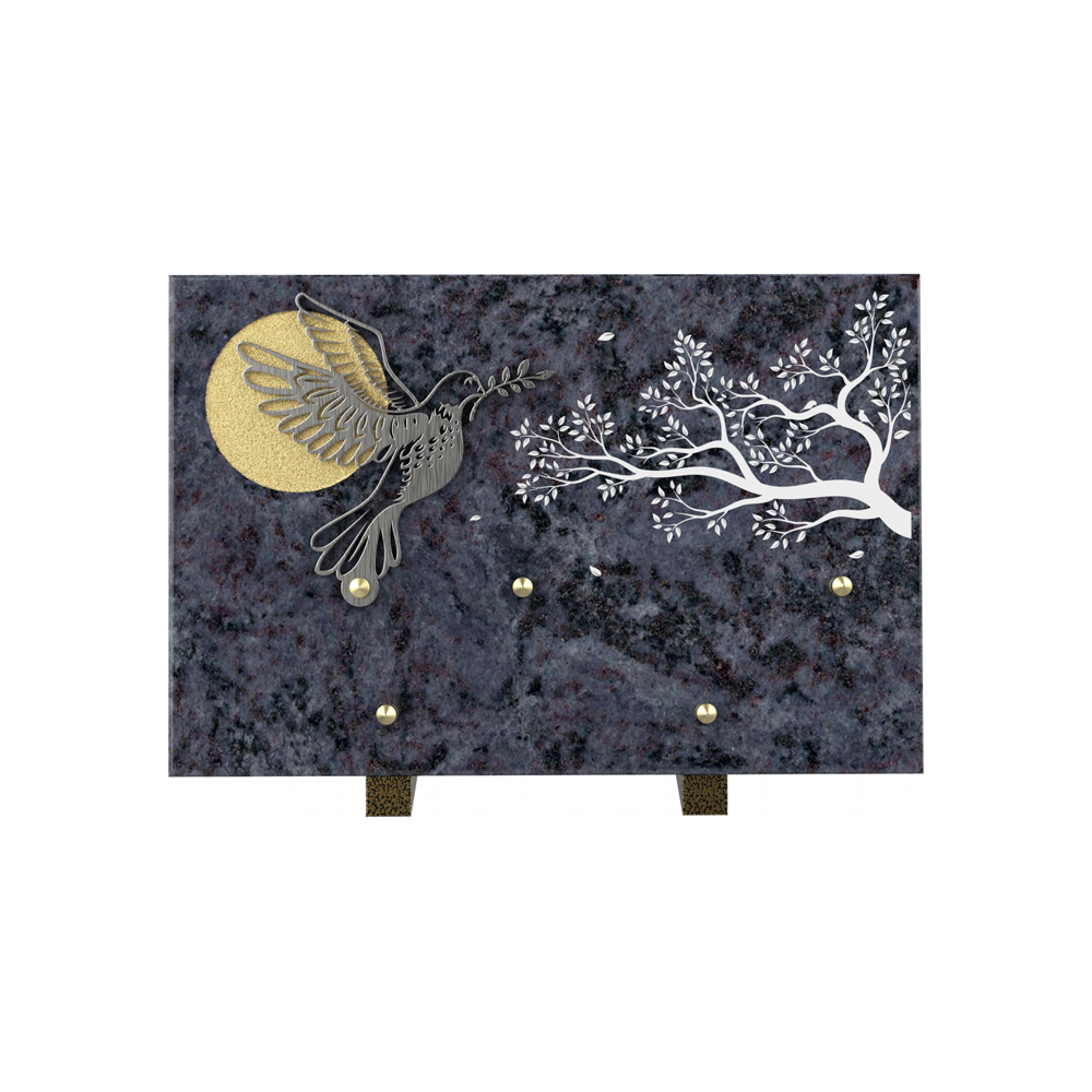 Plaque funéraire SOMPTUEUX – Plaques Funéraires Créations® – vue complémentaire