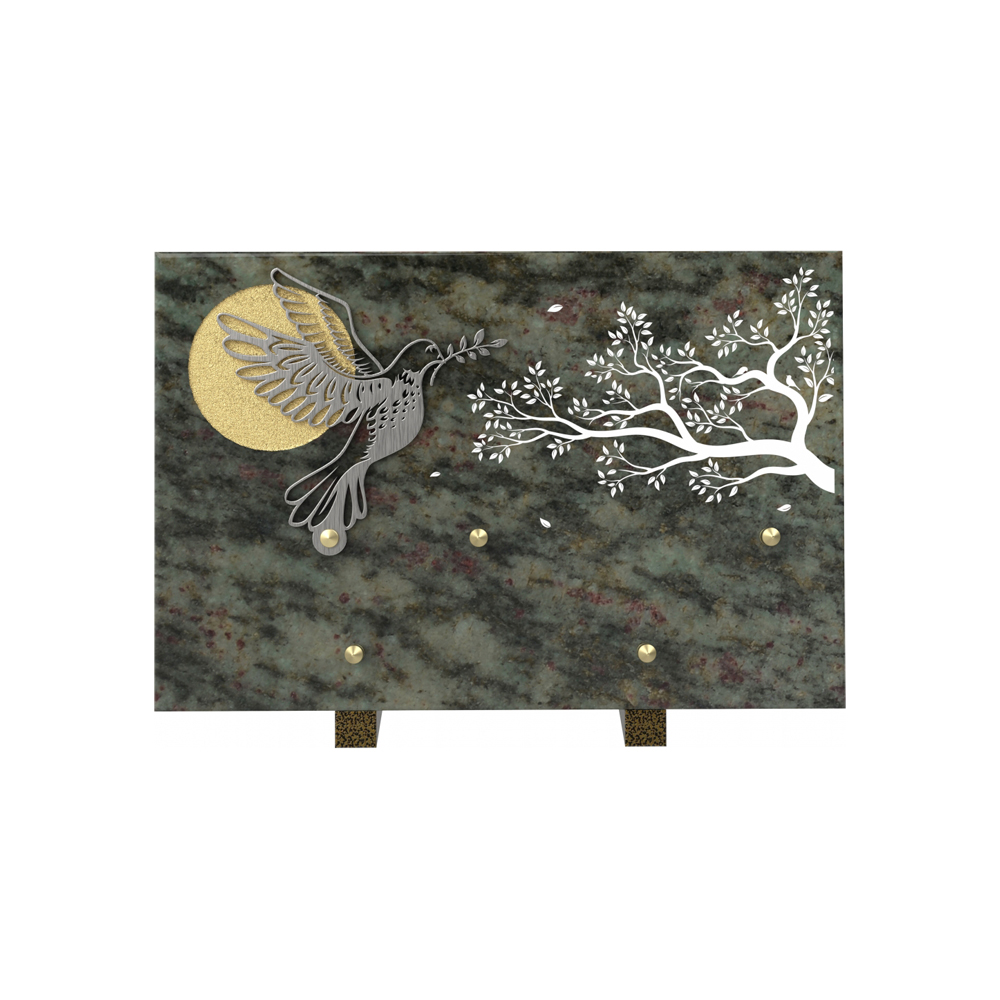 Plaque funéraire SOMPTUEUX – Plaques Funéraires Créations® – vue complémentaire