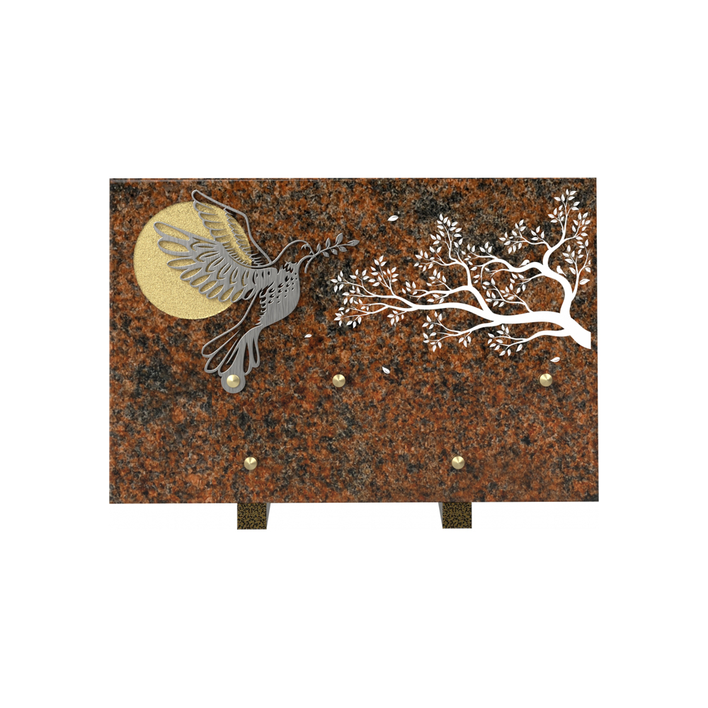 Plaque funéraire SOMPTUEUX – Plaques Funéraires Créations® – vue complémentaire