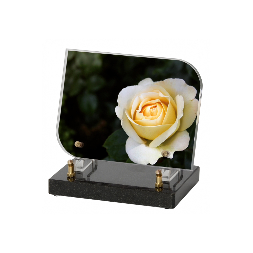 Plaque funéraire RECTANGLE ARRONDI – Plaques Funéraires Créations® – vue complémentaire