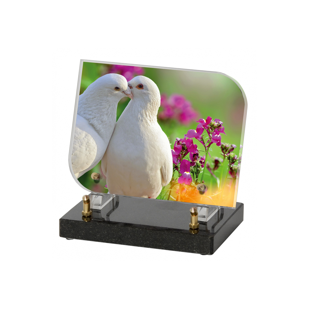 Plaque funéraire RECTANGLE ARRONDI – Plaques Funéraires Créations® – vue complémentaire
