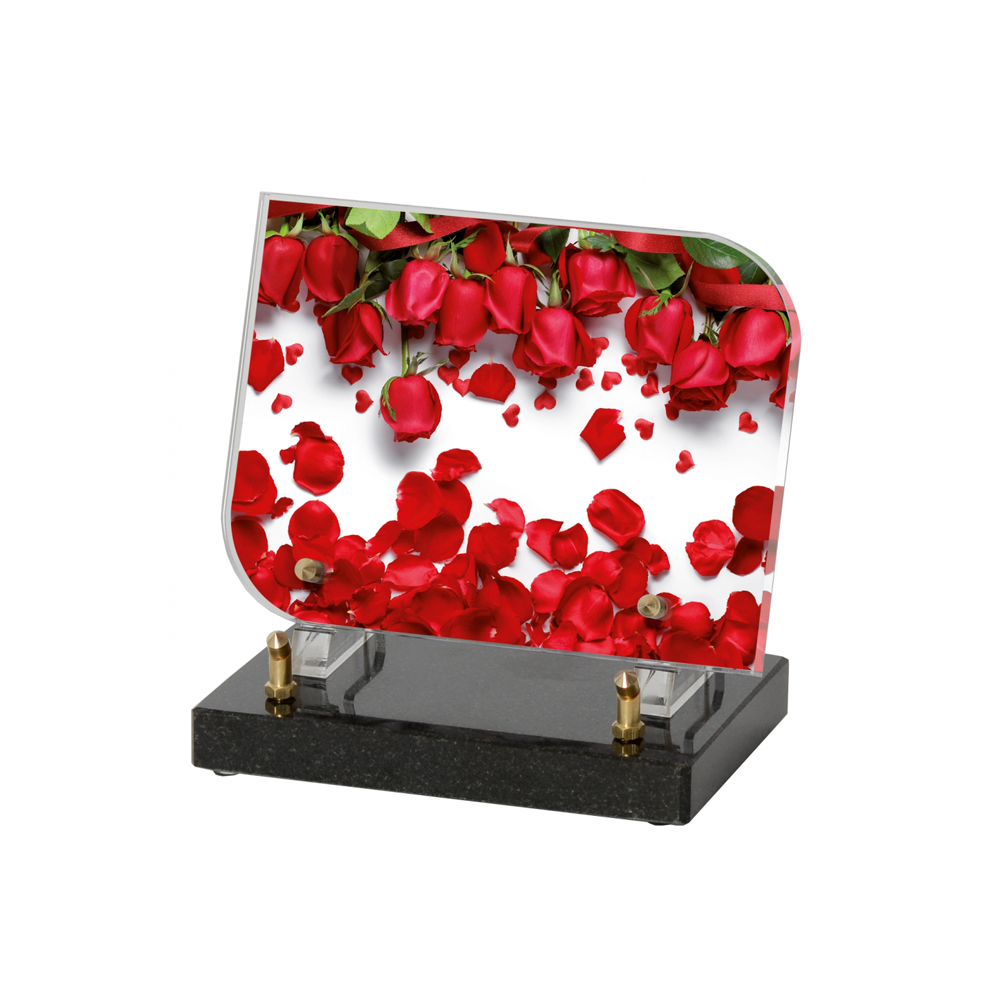 Plaque funéraire RECTANGLE ARRONDI – Plaques Funéraires Créations® – vue complémentaire