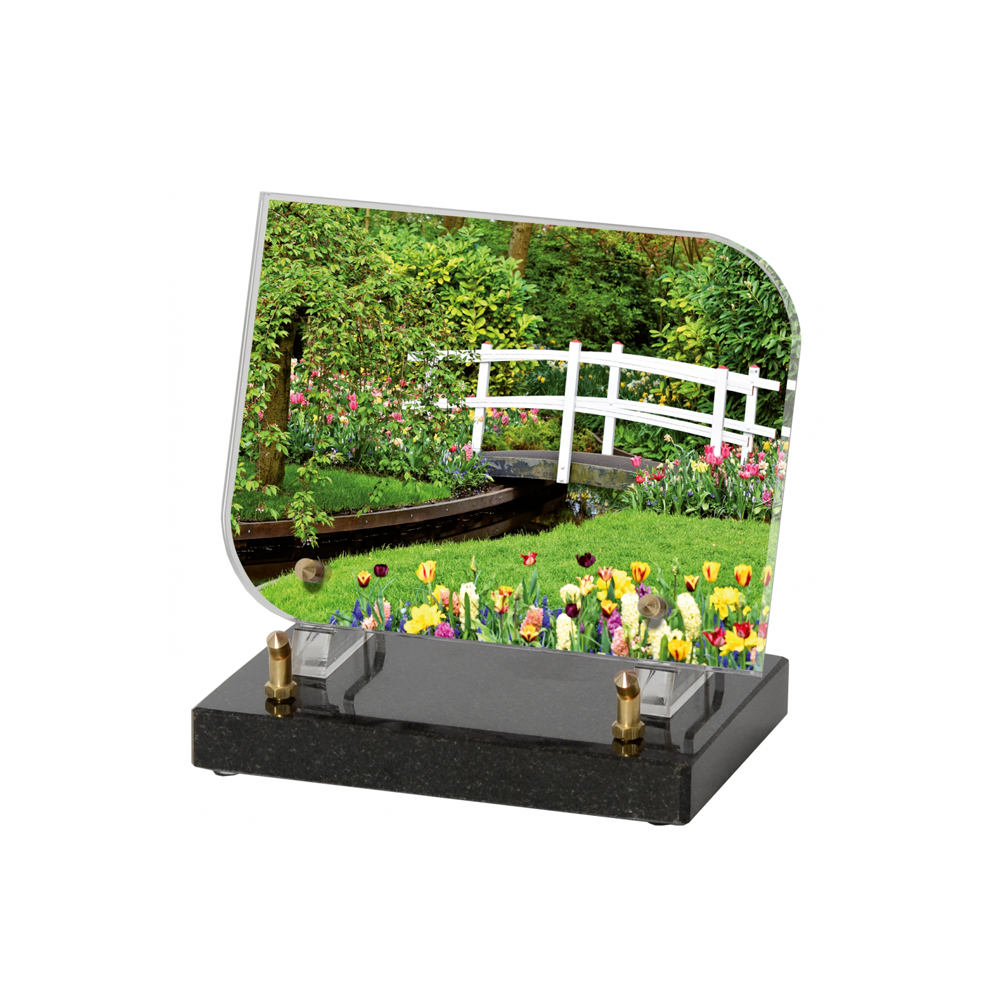 Plaque funéraire RECTANGLE ARRONDI – Plaques Funéraires Créations® – vue complémentaire