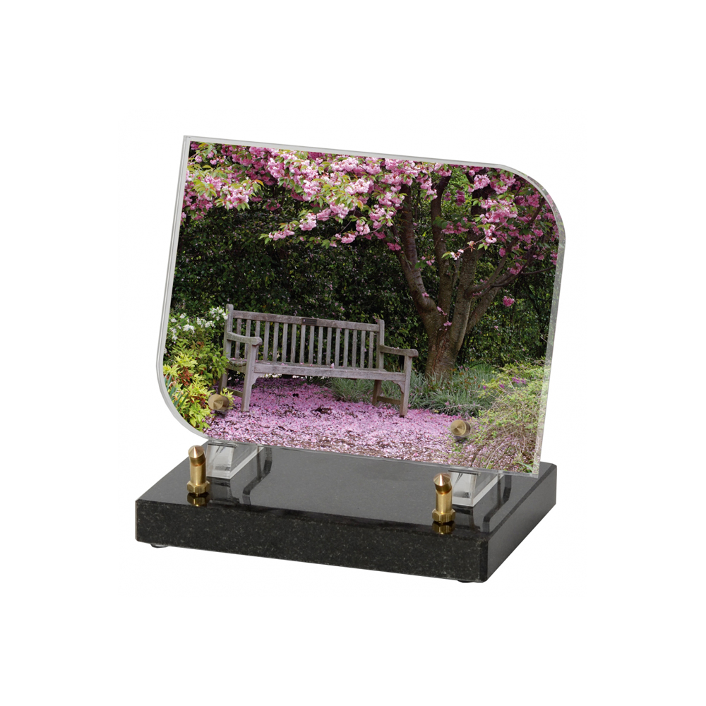 Plaque funéraire RECTANGLE ARRONDI – Plaques Funéraires Créations® – vue complémentaire