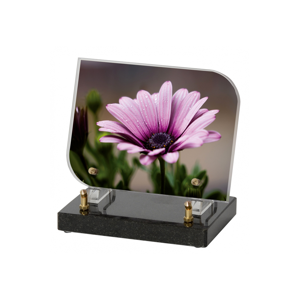 Plaque funéraire RECTANGLE ARRONDI – Plaques Funéraires Créations® – vue complémentaire