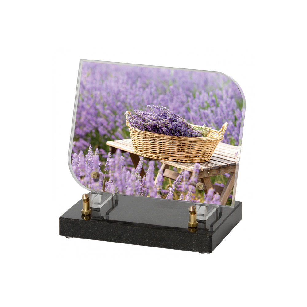 Plaque funéraire RECTANGLE ARRONDI – Plaques Funéraires Créations® – vue complémentaire