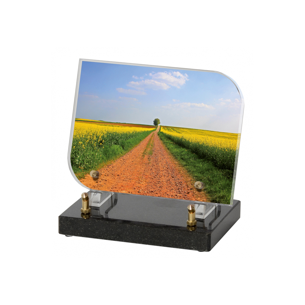 Plaque funéraire RECTANGLE ARRONDI – Plaques Funéraires Créations® – vue complémentaire