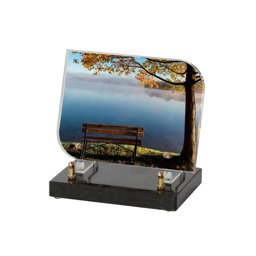 Plaque funéraire RECTANGLE ARRONDI – Plaques Funéraires Créations® – vue complémentaire