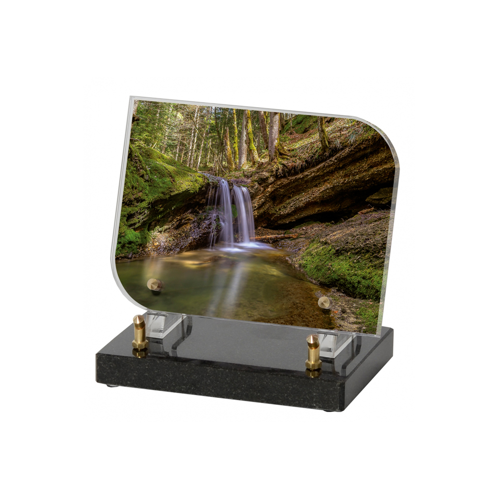 Plaque funéraire RECTANGLE ARRONDI – Plaques Funéraires Créations® – vue complémentaire
