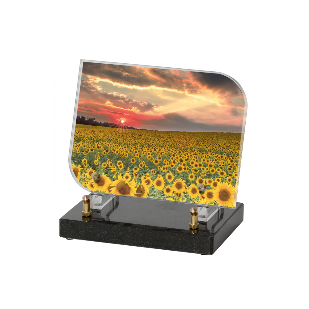Plaque funéraire RECTANGLE ARRONDI – Plaques Funéraires Créations®