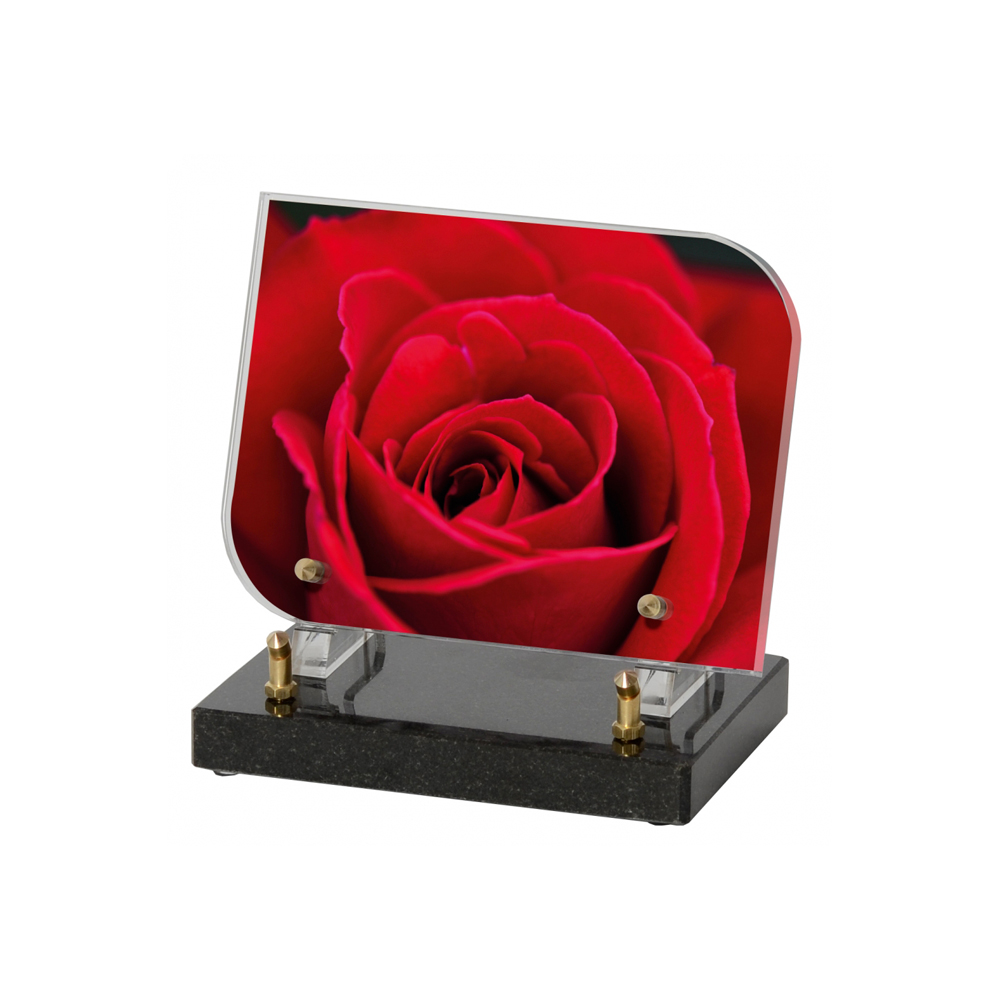 Plaque funéraire RECTANGLE ARRONDI – Plaques Funéraires Créations® – vue complémentaire