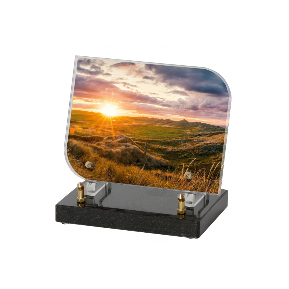 Plaque funéraire RECTANGLE ARRONDI – Plaques Funéraires Créations®