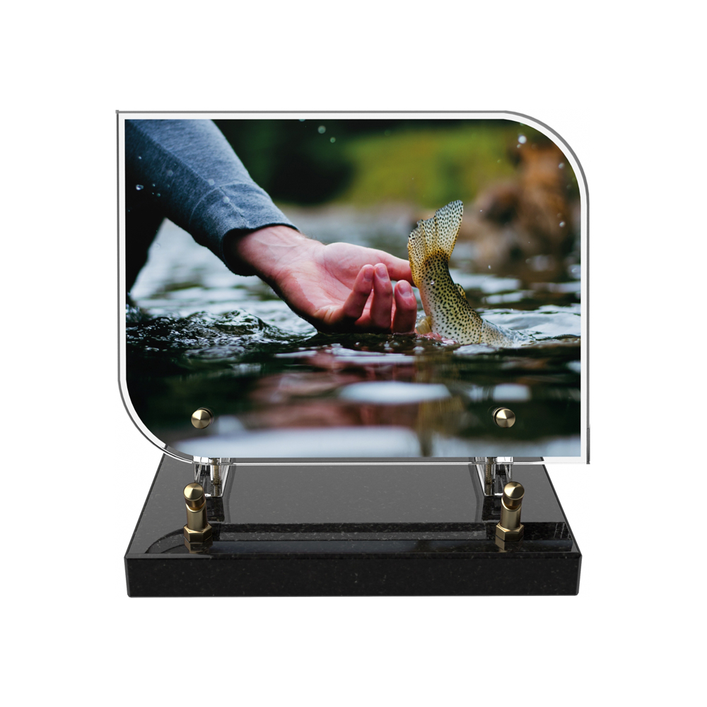 Plaque funéraire RECTANGLE ARRONDI – Plaques Funéraires Créations® – vue complémentaire