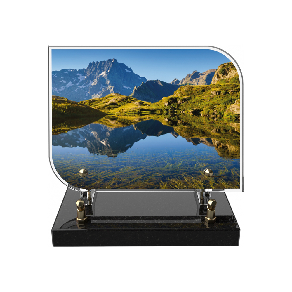 Plaque funéraire RECTANGLE ARRONDI – Plaques Funéraires Créations® – vue complémentaire