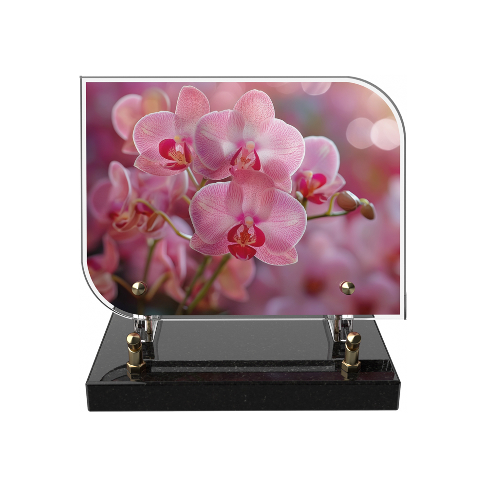 Plaque funéraire RECTANGLE ARRONDI – Plaques Funéraires Créations® – vue complémentaire