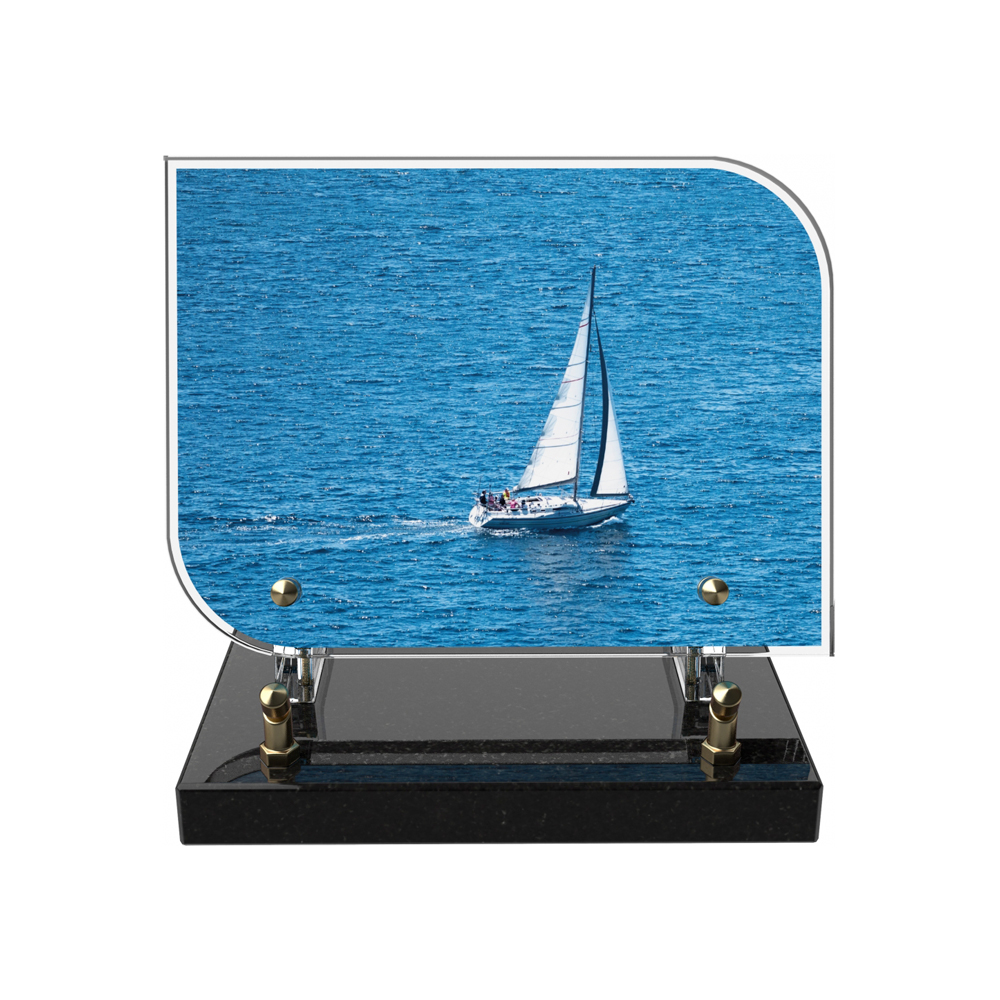 Plaque funéraire RECTANGLE ARRONDI – Plaques Funéraires Créations® – vue complémentaire