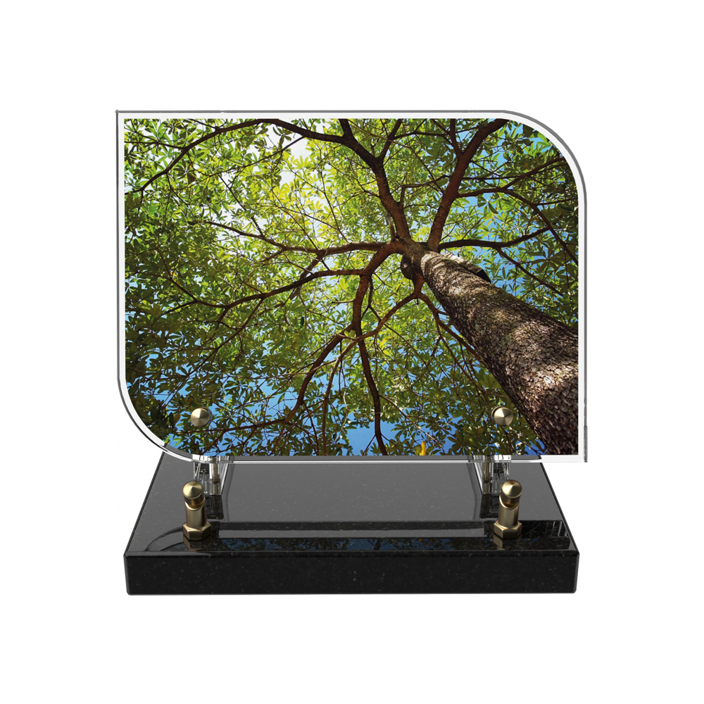Plaque funéraire RECTANGLE ARRONDI – Plaques Funéraires Créations® – vue complémentaire