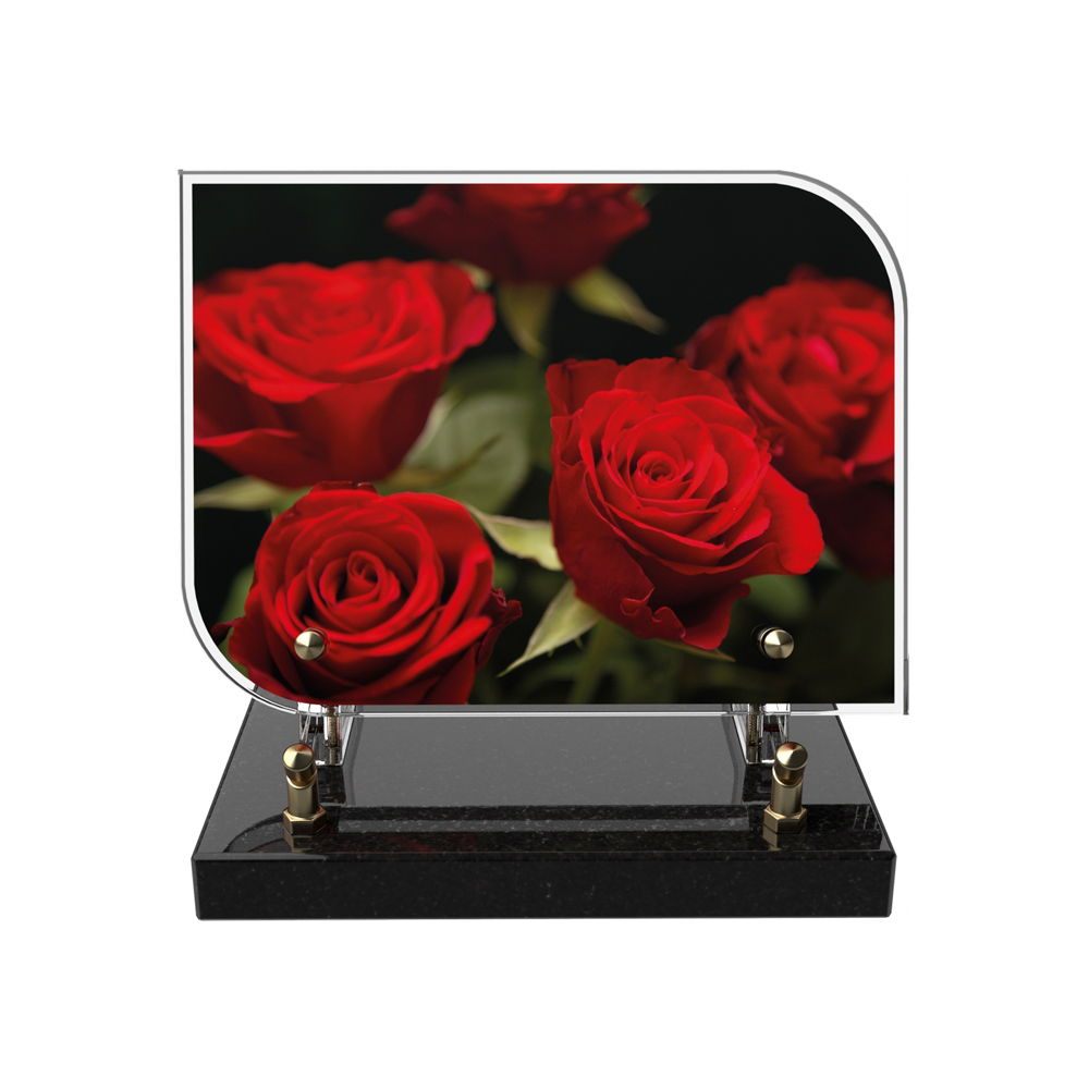 Plaque funéraire RECTANGLE ARRONDI – Plaques Funéraires Créations® – vue complémentaire