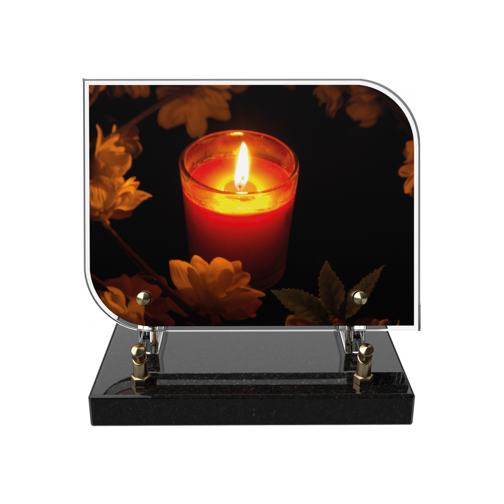 Plaque funéraire RECTANGLE ARRONDI – Plaques Funéraires Créations® – vue complémentaire