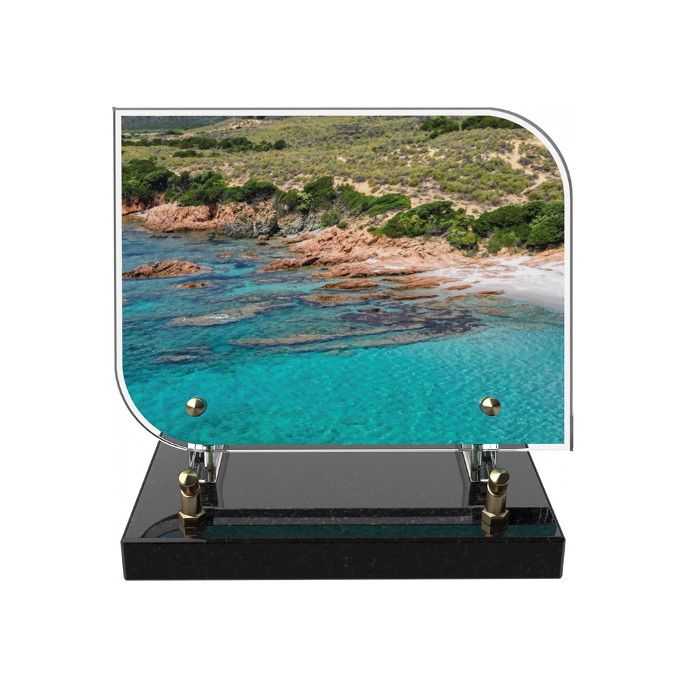 Plaque funéraire RECTANGLE ARRONDI – Plaques Funéraires Créations® – vue complémentaire