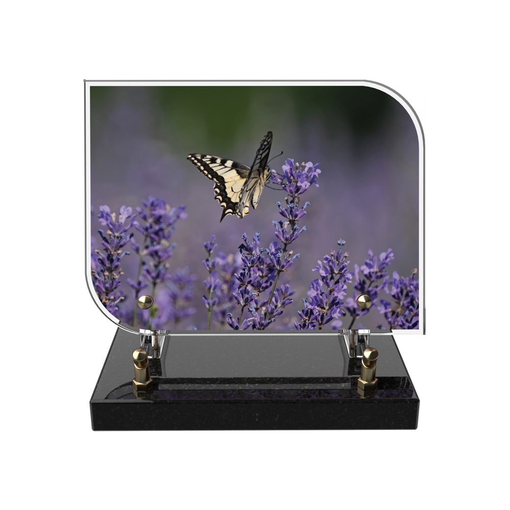 Plaque funéraire RECTANGLE ARRONDI – Plaques Funéraires Créations® – vue complémentaire