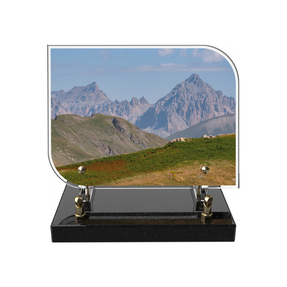 Plaque funéraire RECTANGLE ARRONDI – Plaques Funéraires Créations® – vue complémentaire