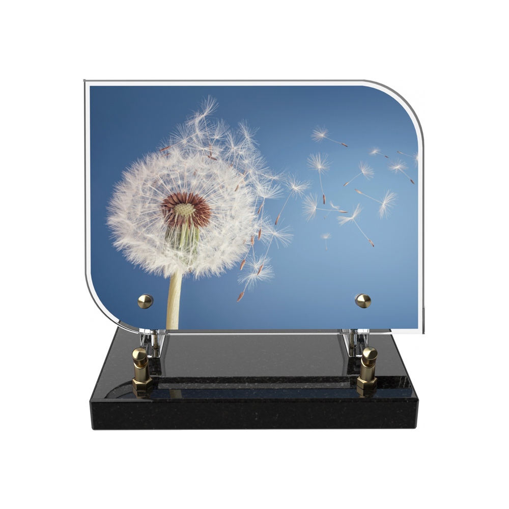Plaque funéraire RECTANGLE ARRONDI – Plaques Funéraires Créations® – vue complémentaire