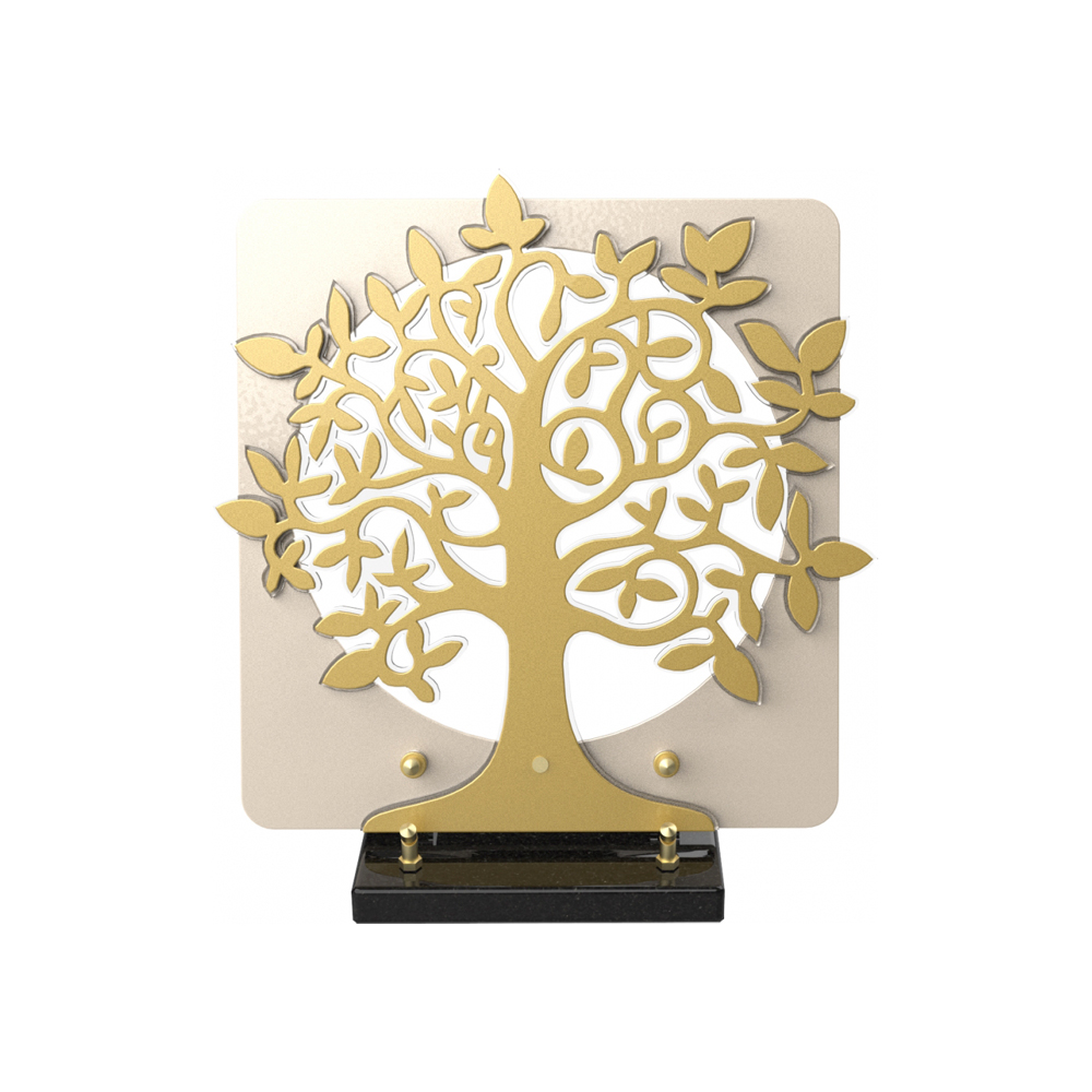 Plaque funéraire ARBRE CARRÉ – Plaques Funéraires Créations® – vue complémentaire