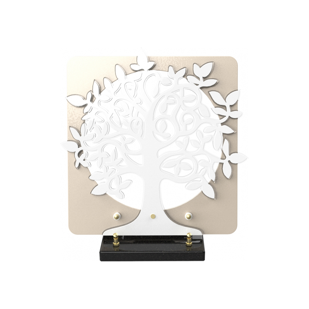 Plaque funéraire ARBRE CARRÉ – Plaques Funéraires Créations®