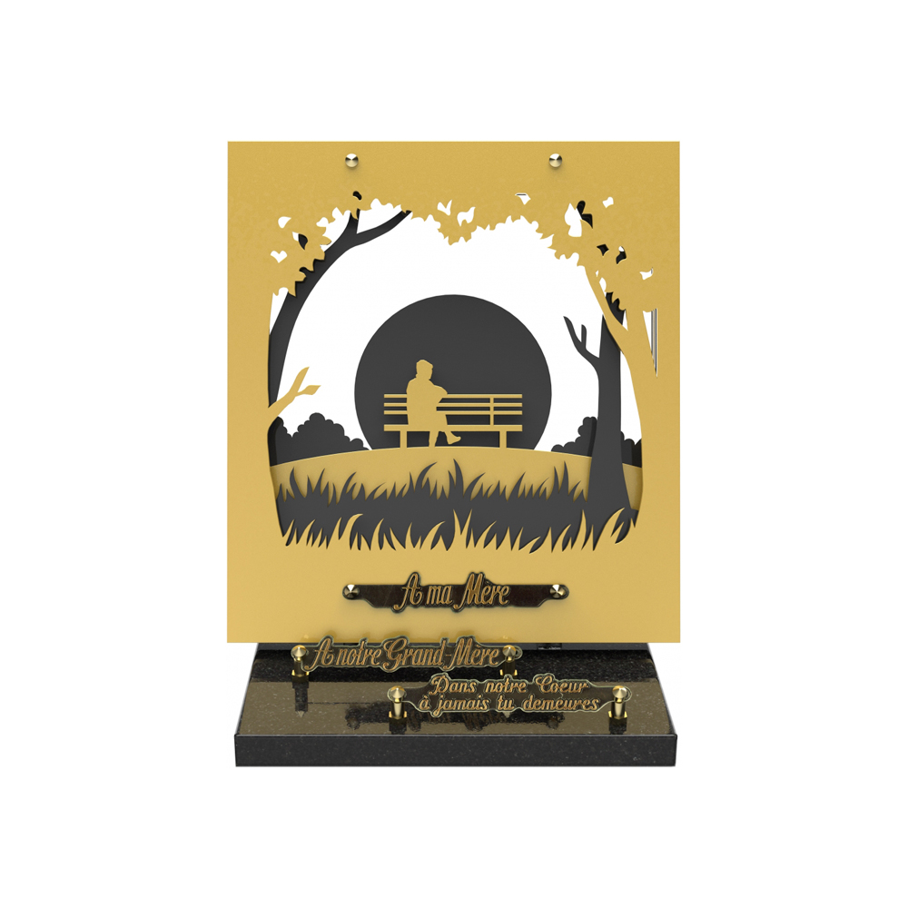 Plaque funéraire LIGHT BOX – Plaques Funéraires Créations®