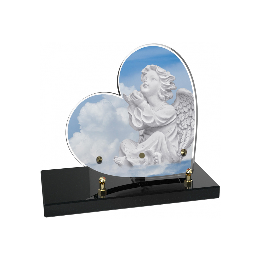 Plaque funéraire PETIT COEUR – Plaques Funéraires Créations® – vue complémentaire