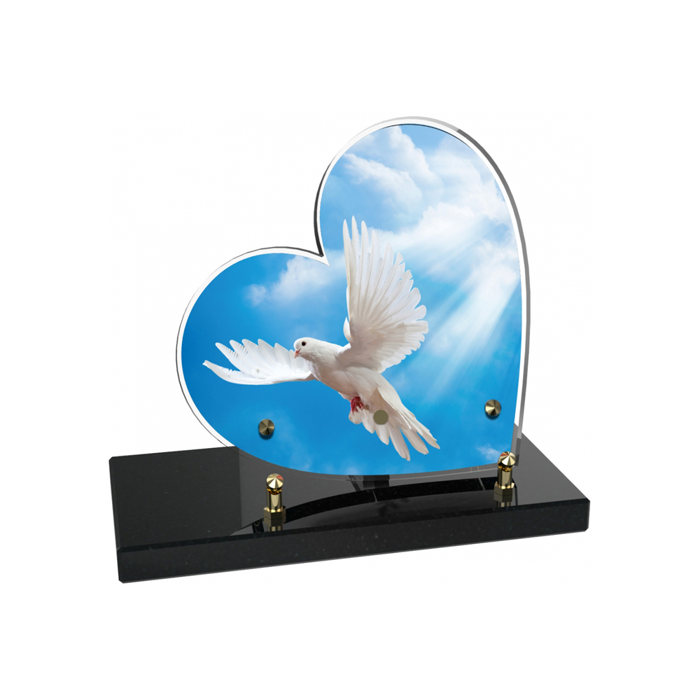 Plaque funéraire PETIT COEUR – Plaques Funéraires Créations® – vue complémentaire