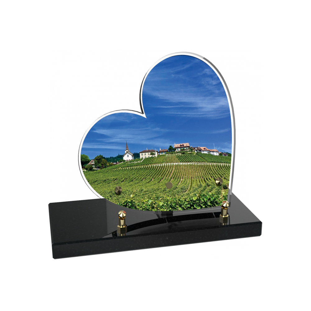 Plaque funéraire PETIT COEUR – Plaques Funéraires Créations® – vue complémentaire