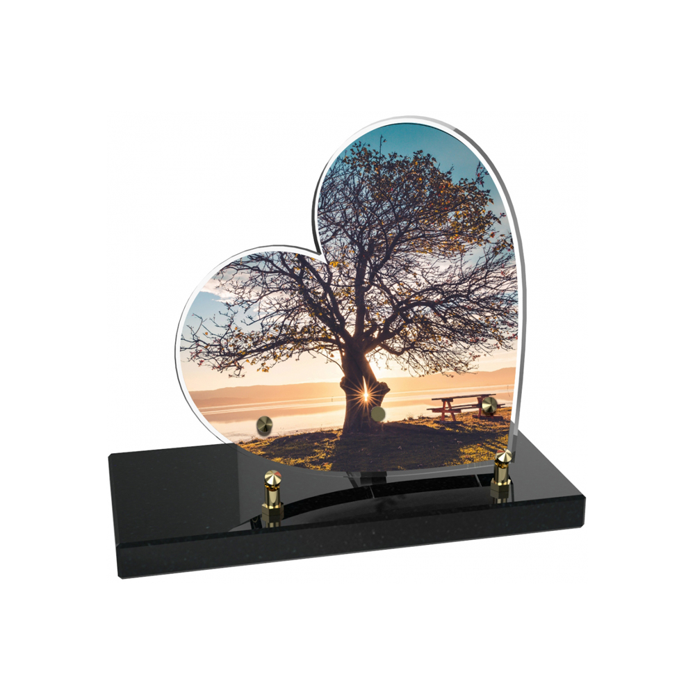 Plaque funéraire PETIT COEUR – Plaques Funéraires Créations® – vue complémentaire