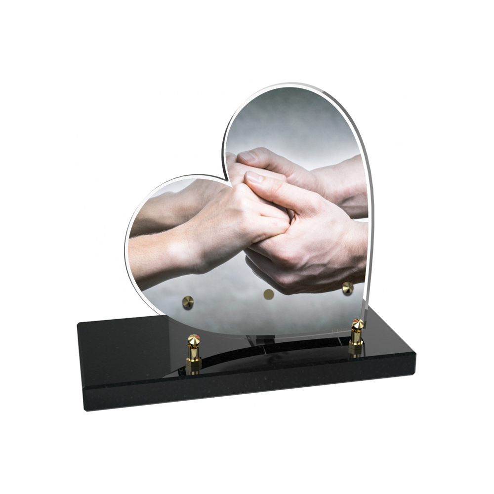 Plaque funéraire PETIT COEUR – Plaques Funéraires Créations®